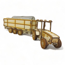 Traktor pálinka szállító pótkocsival  4 db pohár